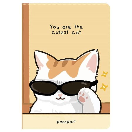 Обложка для паспорта MESHU "Cutest Cat", ПВХ, 2 кармана 