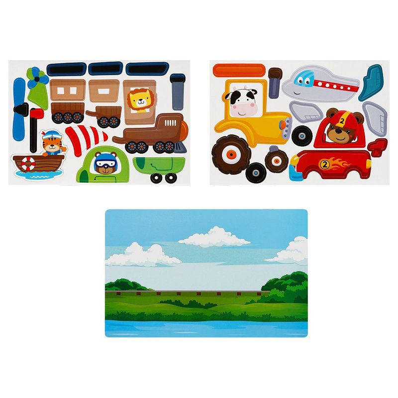 Игра развивающая на магнитах ТРИ СОВЫ "Веселый транспорт", 31 эл. 