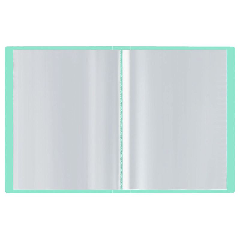 Папка с 40 вкладышами СТАММ А4, 21мм, 500мкм, пластик, пастель, мятная 