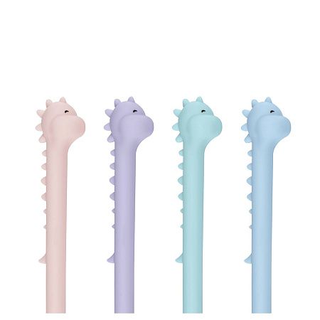 Ручка шариковая MESHU "Cute Dinosaur", синяя, 0,7мм, корпус ассорти, с топпером 