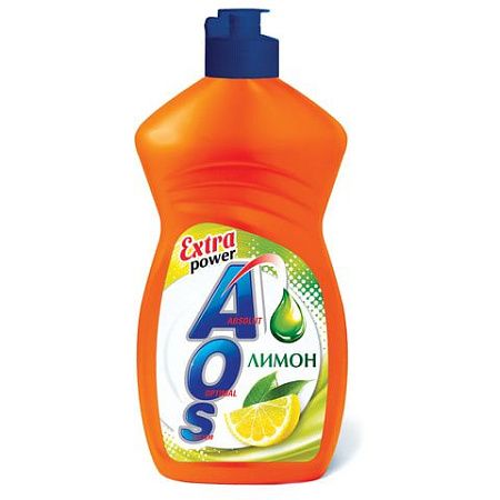 Средство для мытья посуды 450 мл, AOS "Лимон", 1118-3 