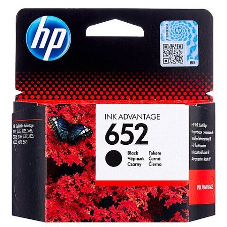 Картридж струйный HP (F6V25AE) DeskJet 2135/3635/3835/4535/4675/1115, №652, черный, оригинальный, ресурс 360 стр. 