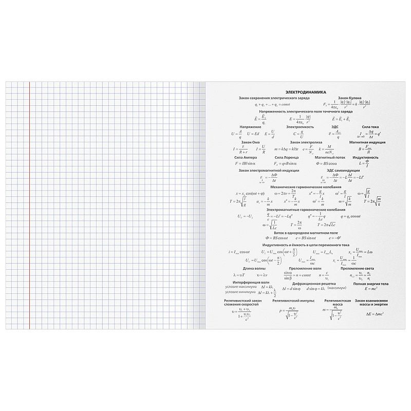 Тетрадь предметная 48л. BG "Юный гений" - Физика, эконом