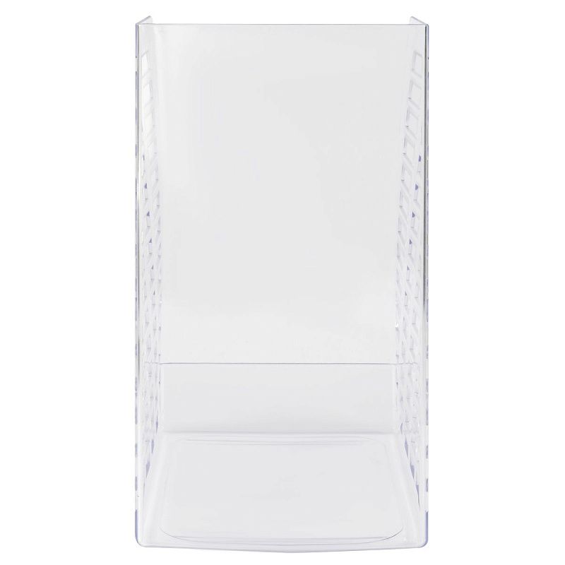 Лоток для бумаг вертикальный СТАММ "XXL", прозрачный, ширина 160мм