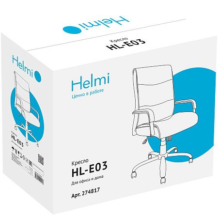 Кресло руководителя Helmi HL-E03 "Accept", экокожа черная