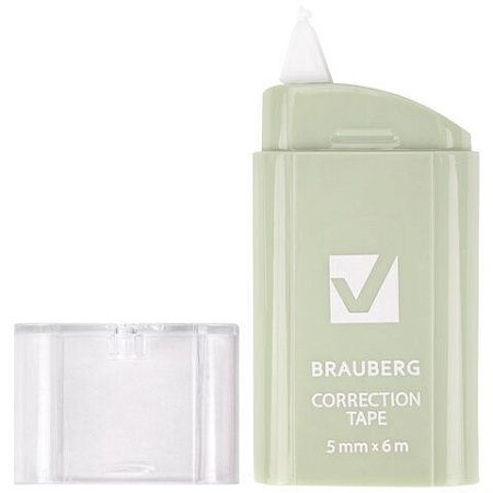 Корректирующая лента BRAUBERG COMPACT PASTEL, 5 мм х 6 м, корпус ассорти, блистер, 272495