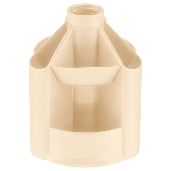 Настольная подставка СТАММ "Mini Desk", пластиковая, вращающаяся, бежевая