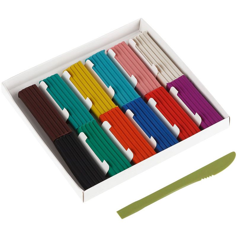 Пластилин Мульти-Пульти "Чебурашка", 12 цветов, 180г, со стеком, картон