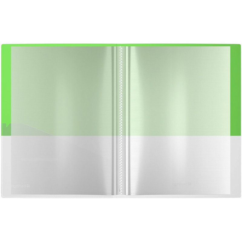 Папка с 20 вкладышами Berlingo "Semicolor" А4, 17мм, 700мкм, с внутр. карманом, салатовая, софт-тач 