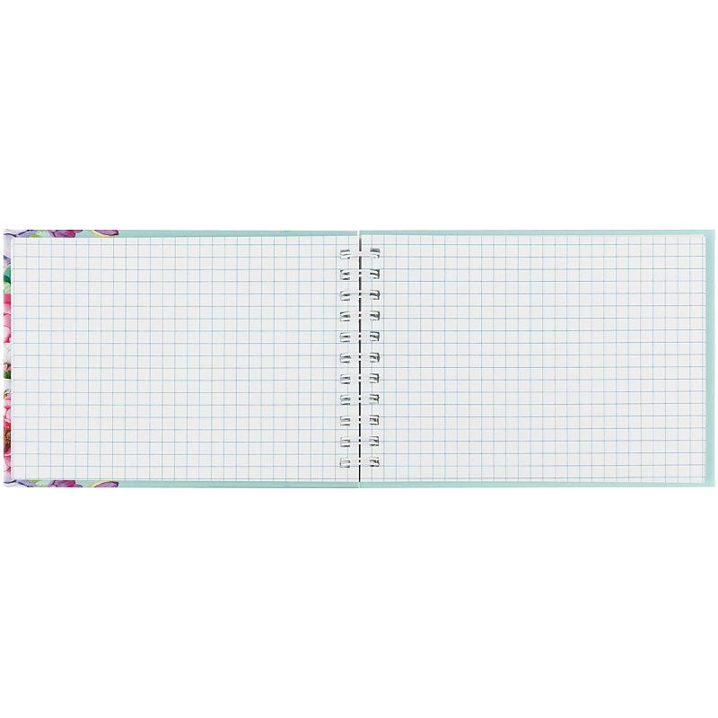 Блокнот А6 80л. на гребне BG "Цветочный стиль", твердая обложка, глянцевая ламинация