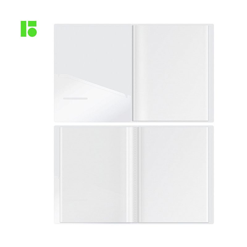 Папка с 40 вкладышами Berlingo "DoubleWhite", 24мм, 1000мкм, белая, с внутр. карманом 