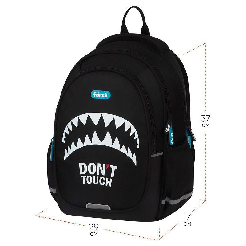 Рюкзак Först F-Cute "Angry" 37*29*17см, 3 отделения, 2 кармана, анатомическая спинка 