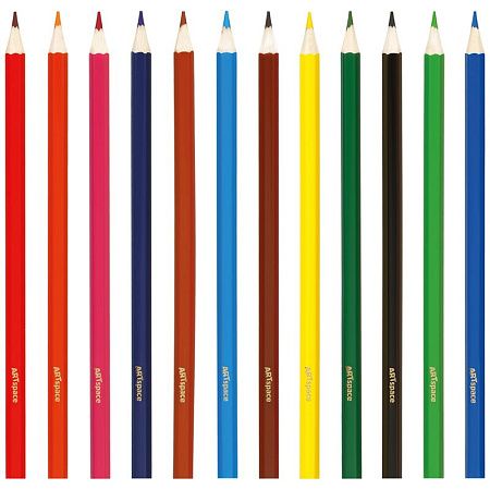 Карандаши цветные ArtSpace "Монстрики", 12цв., заточен., картон, европодвес