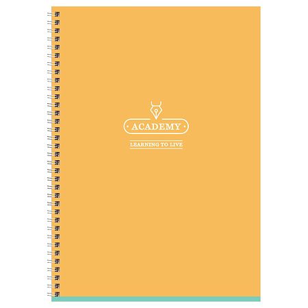 Тетрадь 80л., А4, клетка, на гребне BG "Academy", soft-touch ламинация