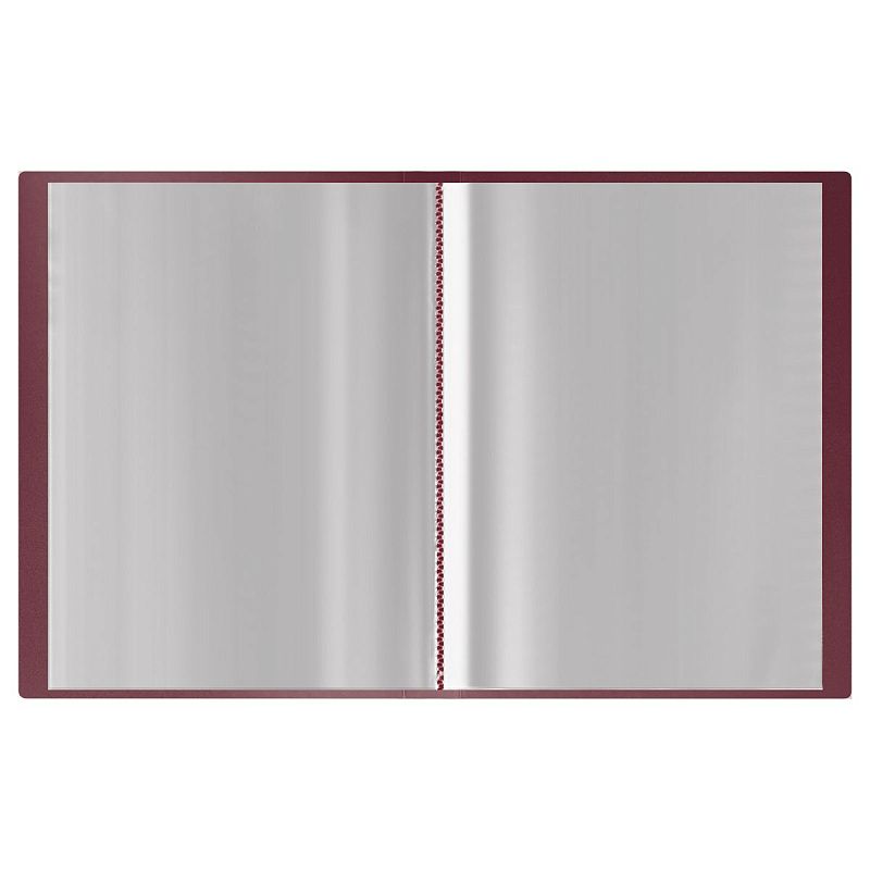 Папка с 60 вкладышами СТАММ "Герб" А4, 21мм, 700мкм, пластик, гранат 