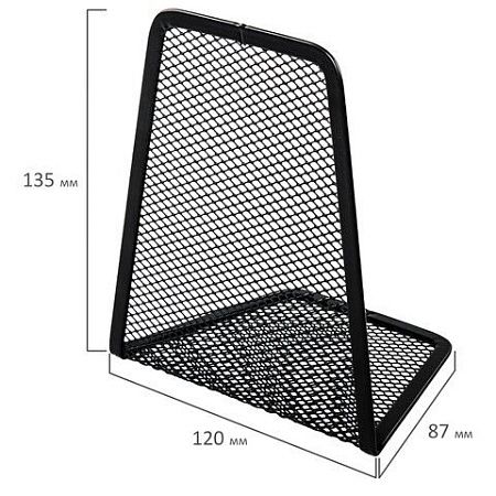 Держатель (ограничитель) подставка для книг BRAUBERG "Germanium Mesh", 2 штуки, металл, 237977 
