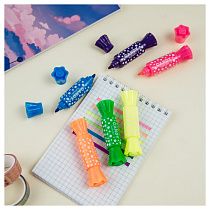 Текстовыделитель двусторонний MESHU "Candy" мини, ассорти, неоновые цвета, 2/4мм