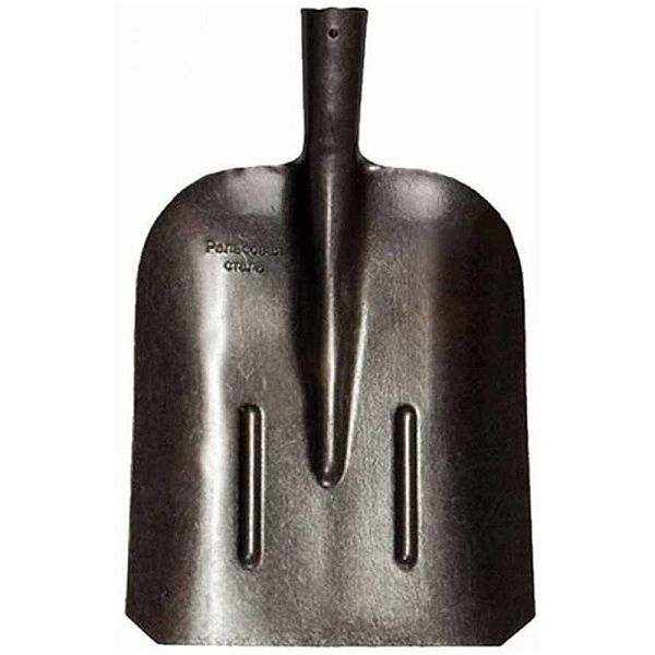 Лопата совковая ЛСП S504-5, рельс.сталь, с ребрами жесткости, 22*30см, без черенка (ПОД ЗАКАЗ)