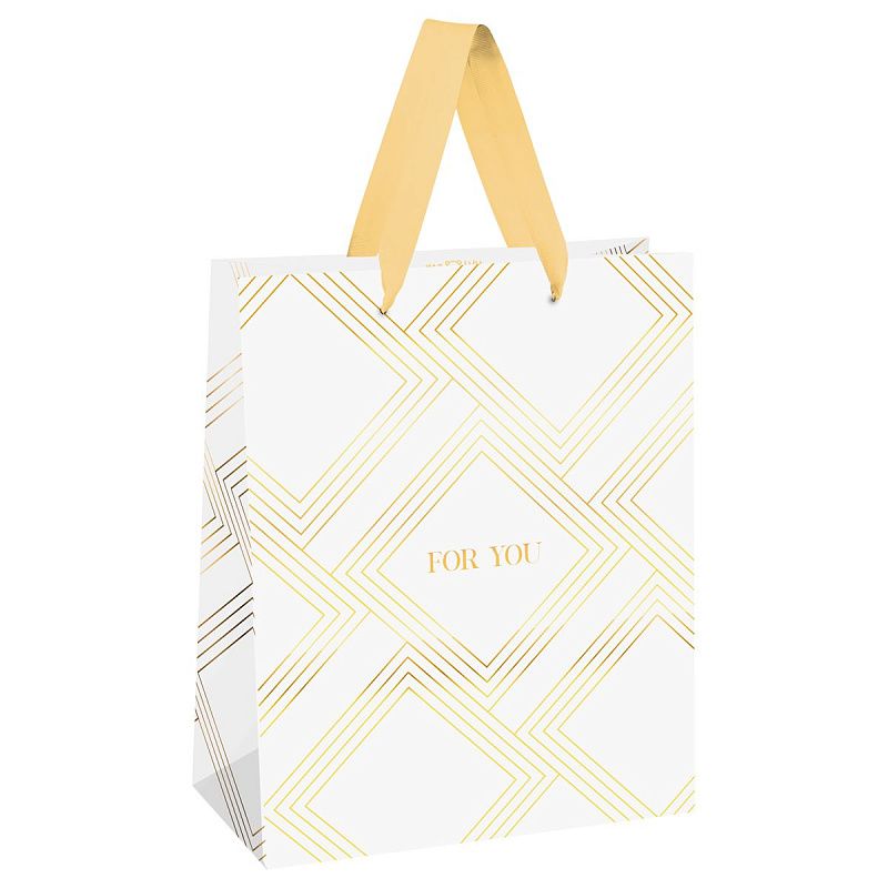 Пакет подарочный 18*23*10см MESHU "Черное и Белое", фольга, матовая ламинация, ассорти