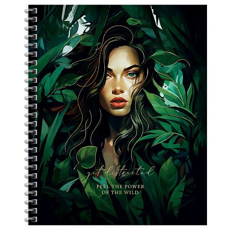 Тетрадь 96л., А5, клетка на гребне BG "Tropic style", матовая ламинация, тиснение фольгой, твердая обложка