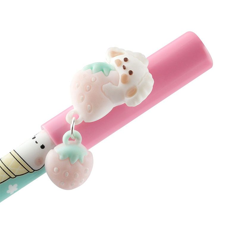 Ручка гелевая стираемая MESHU "Friendsberry" синяя, 0,5мм, корпус ассорти, с топпером 