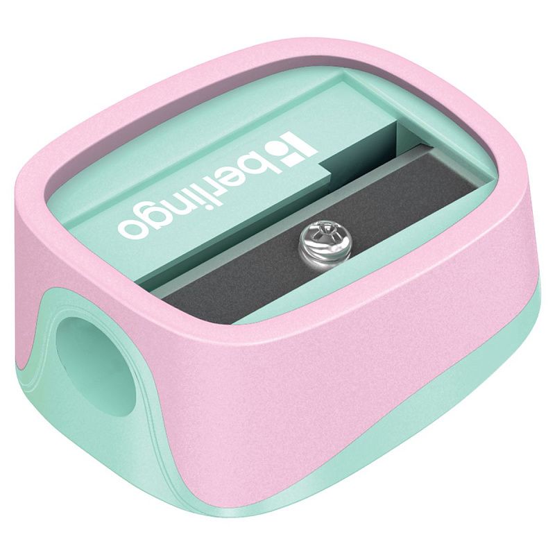 Точилка пластиковая Berlingo "Haze" 1 отверстие, ассорти, туба 