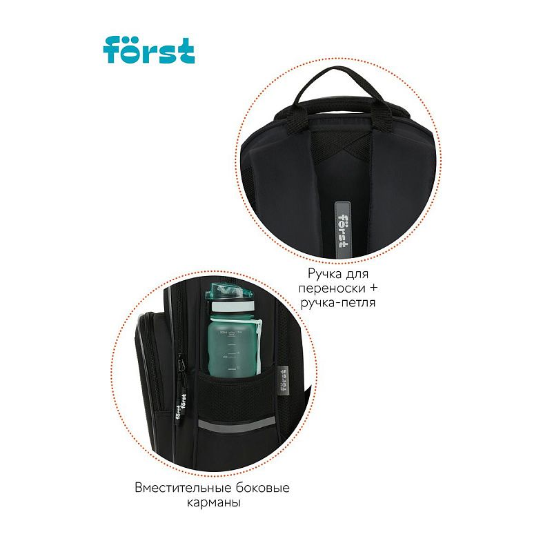 Рюкзак Först F-COMFY "Game on" 38*29*15см, 2 отделения, 3 кармана, эргономичная спинка 