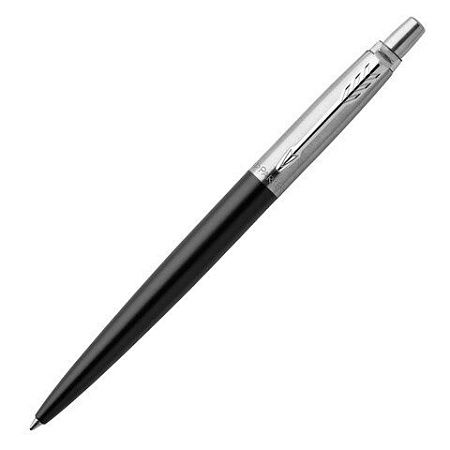 Ручка шариковая PARKER "Jotter Core Bond Street Black CT", корпус черный, детали хром, синяя, 1953184 