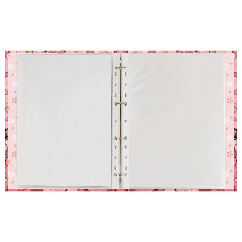 Папка-портфолио 7БЦ А4 BG, на 4 кольцах, для школьницы "Котёнок в цветах", 20 файлов 