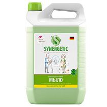 Мыло жидкое Synergetic "Луговые травы", гипоаллергенное, увлажнение, питание, канистра, 5л 