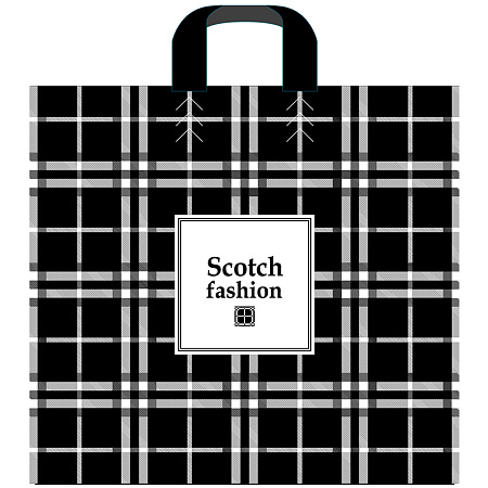 Пакет с петлевой ручкой Артпласт "Scotch fashion", 40*40+5см, 100мкм