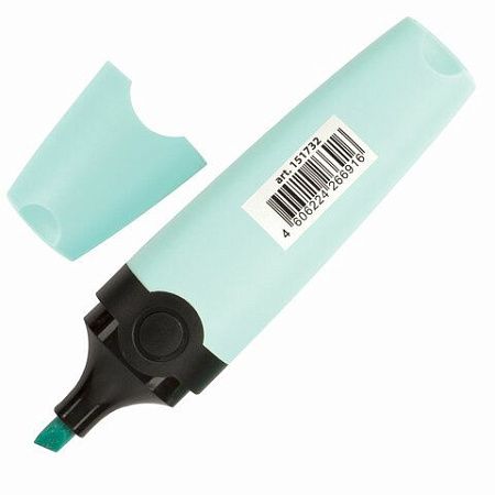 Текстовыделитель BRAUBERG "DELTA PASTEL", БИРЮЗОВЫЙ, линия 1-5 мм, 151732 