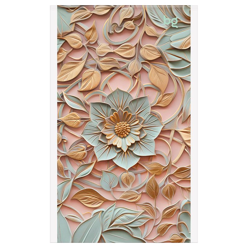 Блокнот А6 32л., на скрепке BG "Flowers and shine", блестки