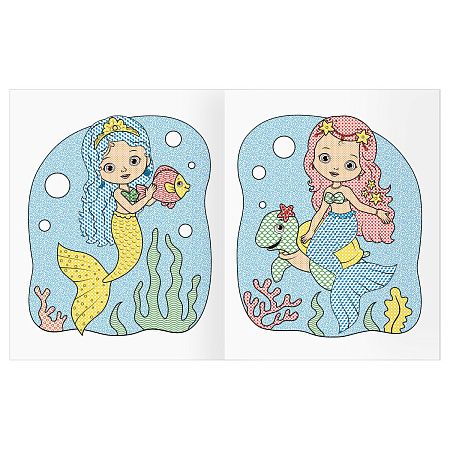 Раскраска водная 200*250 ТРИ СОВЫ "Раскрась водой. Русалочки", 8стр.