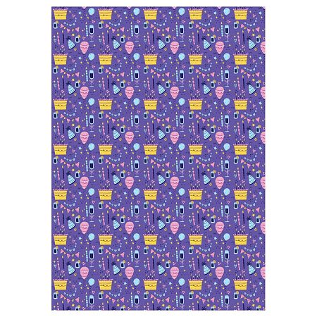 Упаковочная бумага глянц. 70*100см, MESHU "Birthday mood", 80 г/м2, ассорти, 5 дизайнов