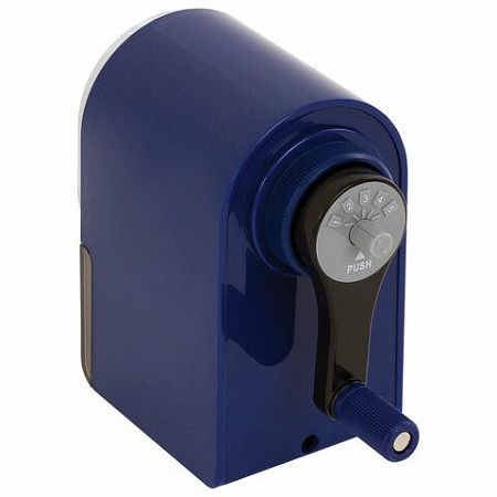 Точилка механическая BRAUBERG "ORIGINAL", для чернографитных и цветных карандашей, крепление к столу, корпус синий, 228480 