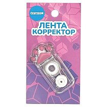 Корректирующая лента "Лапки", 5 мм х 6 м, ассорти, блистер, 73166