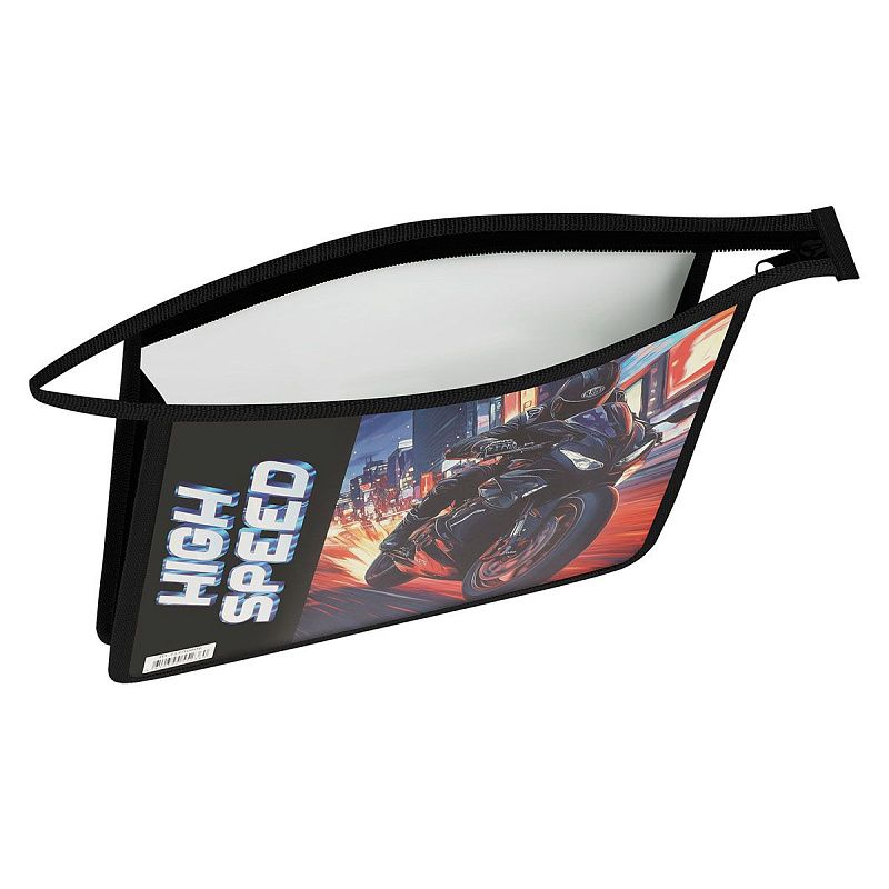 Папка для тетрадей 1 отделение, ArtSpace "High speed", А5, пластик, на молнии 