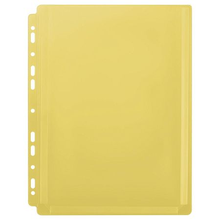 Папка-вкладыш с перфорацией OfficeSpace А4, ПВХ, 180мкм, расширяющаяся до 250л., цветная, ассорти 