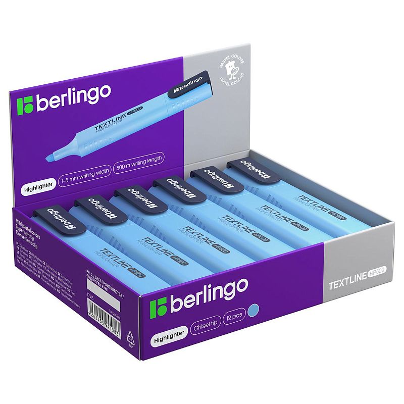 Текстовыделитель Berlingo "Textline HP500" бирюзовый, 1-5мм 
