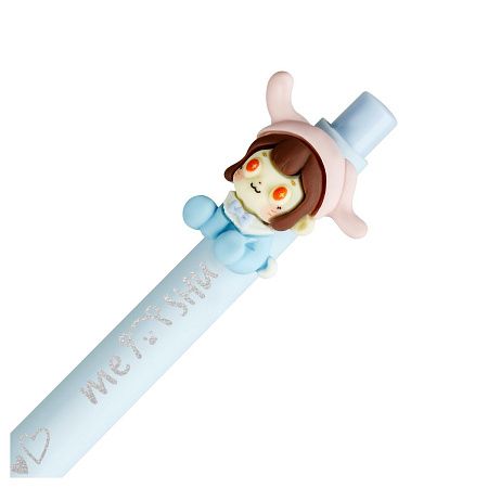 Ручка шариковая автоматическая MESHU "Dolls" синяя, 0,7мм, корпус ассорти 