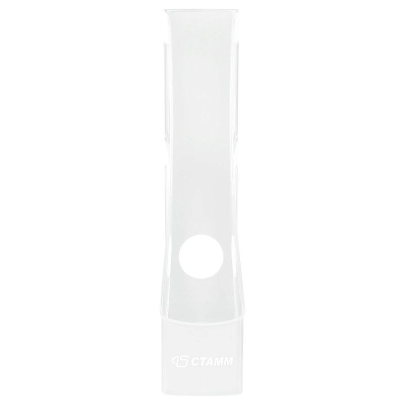 Лоток для бумаг вертикальный СТАММ "Лидер", белый, ширина 75мм