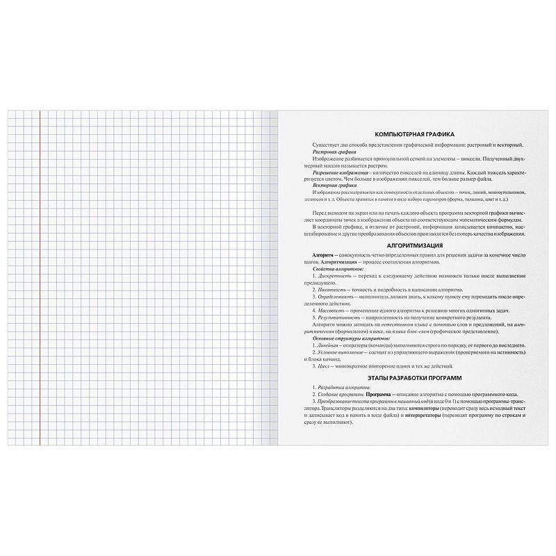 Тетрадь предметная 48л. BG "Юный гений" - Информатика, эконом
