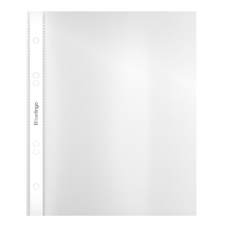 Папка-вкладыш с перфорацией Berlingo "Squares", А5, 30мкм, рельефная текстура, матовая 