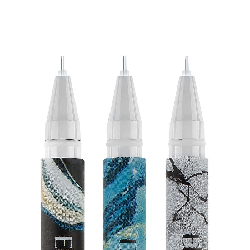 Ручка гелевая стираемая MESHU "Marble" синяя, 0,5мм, корпус ассорти 