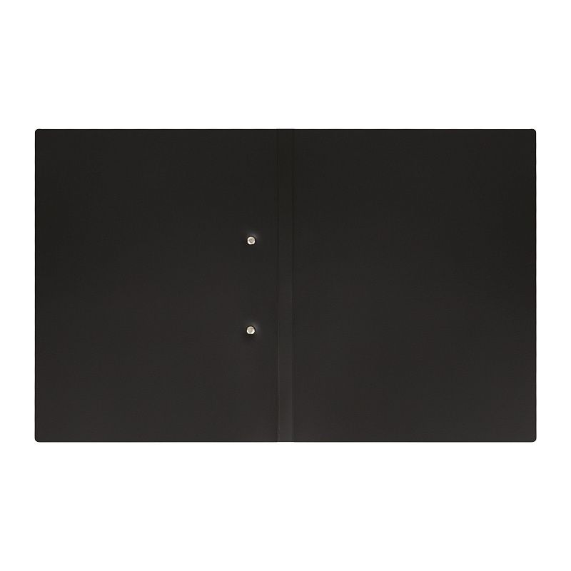 Папка с боковым зажимом СТАММ А4, 14мм, 500мкм, пластик, черная 