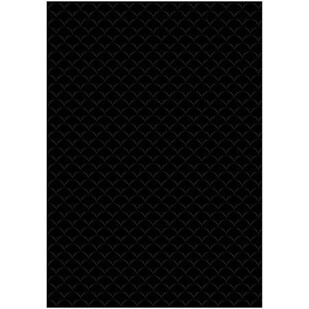 Упаковочная бумага глянц. 70*100см, MESHU "Pattern on black", 80г/м2, ассорти 5 дизайнов