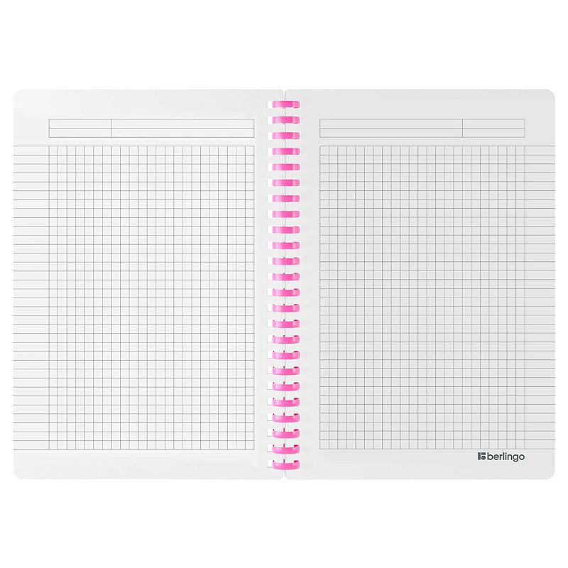 Бизнес-тетрадь A5, 80л., Berlingo "Flower Art", клетка, на силиконовом гребне, 80г/м2, пластик обложка 700мкм