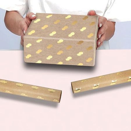 Бумага упаковочная крафт С ЭФФЕКТАМИ НАБОР 3 шт., "Trendy Kraft", 70х100 см, ЗОЛОТАЯ СКАЗКА, 591938