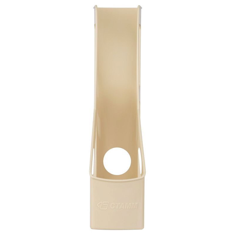 Лоток для бумаг вертикальный СТАММ "Лидер", бежевый, ширина 75мм